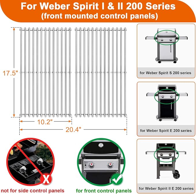 GasSaf 304SS Grill Grates 17.5x10.2 - Image 2