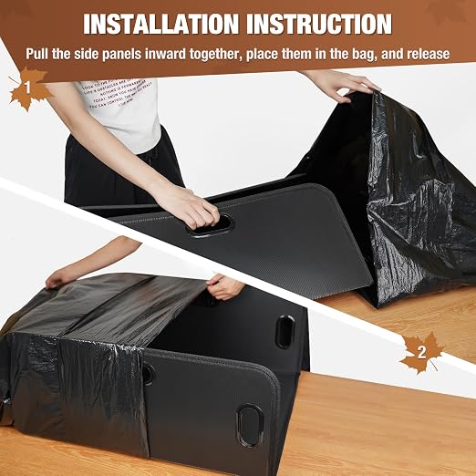 Touri 2 PCS Lawn Trash Bag Holder, Leaf Collector Holder Holds 30-42 Gallon Bags - Image 5
