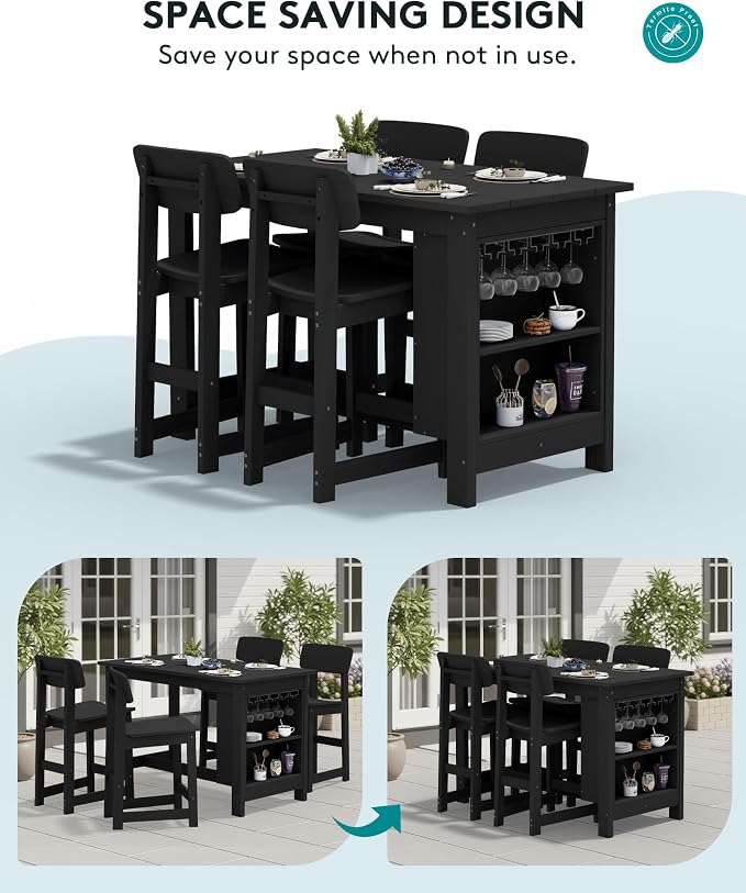 SERWALL 8-Piece Counter Height DiningTable Sets - Image 5