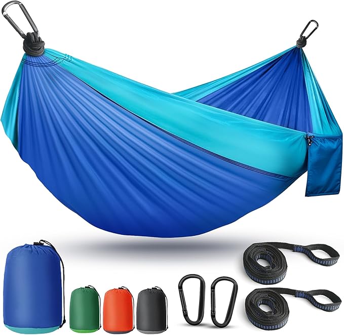 Hammock in Blue, Extra Large 106 x 55 Inch, 600 lb Capacity