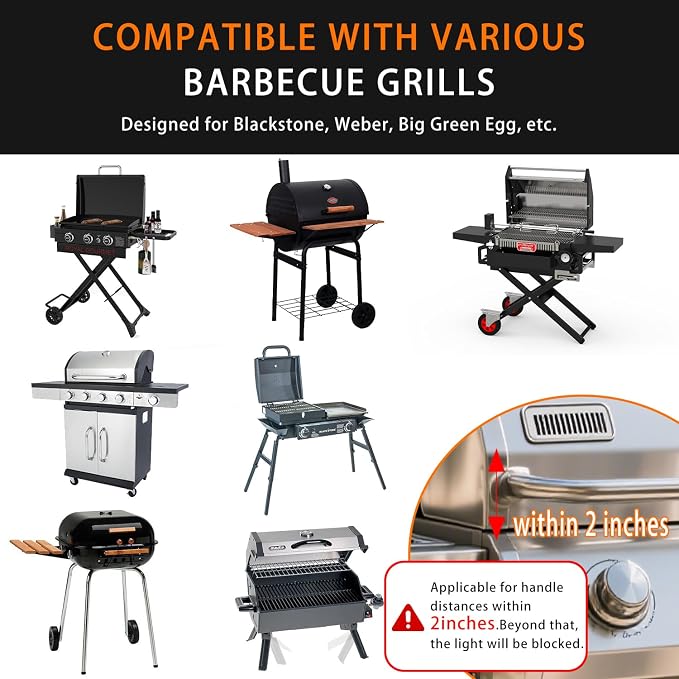 BBQ Grill Light for Blackstone Weber Griddle, Rechargeable BBQ Grill Lights for - Image 5