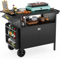 Outdoor Grill Table, Metal Grill Cart by ElteanStorageSolutions