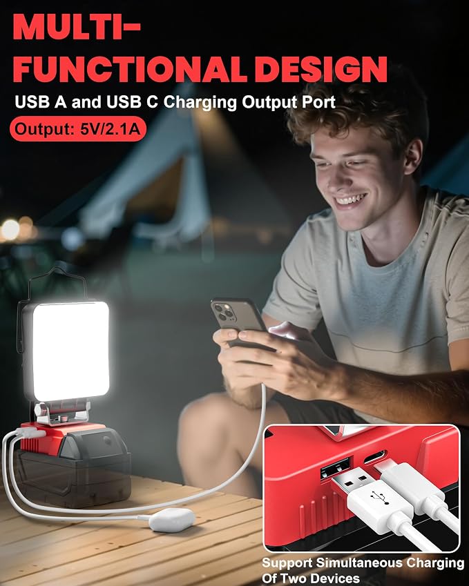 LIVOWALNY Portable LED Work Light Compatible - Image 4