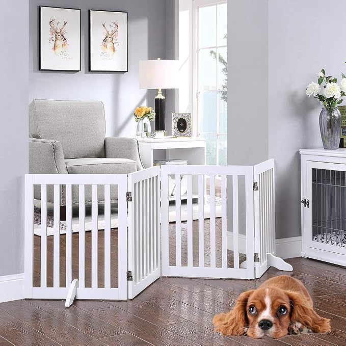 unipaws 24”H Free Standing Pet Gate - Image 3