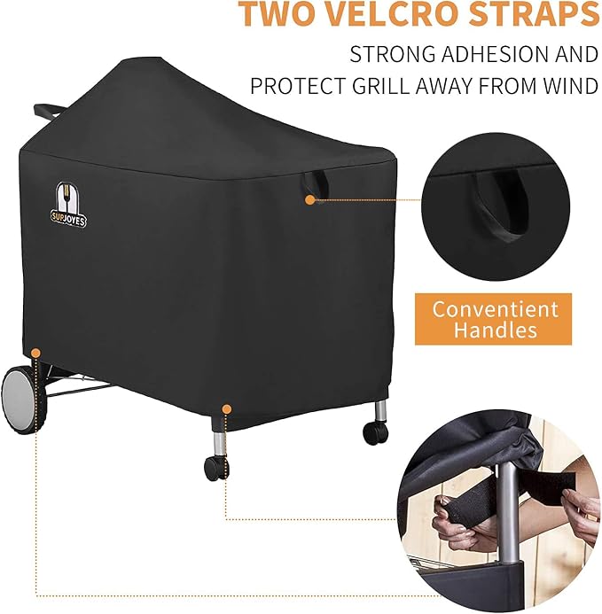 SUPJOYES Grill Cover for Weber Performer Deluxe Charcoal, 22 Inch BBQ Covers - Image 4