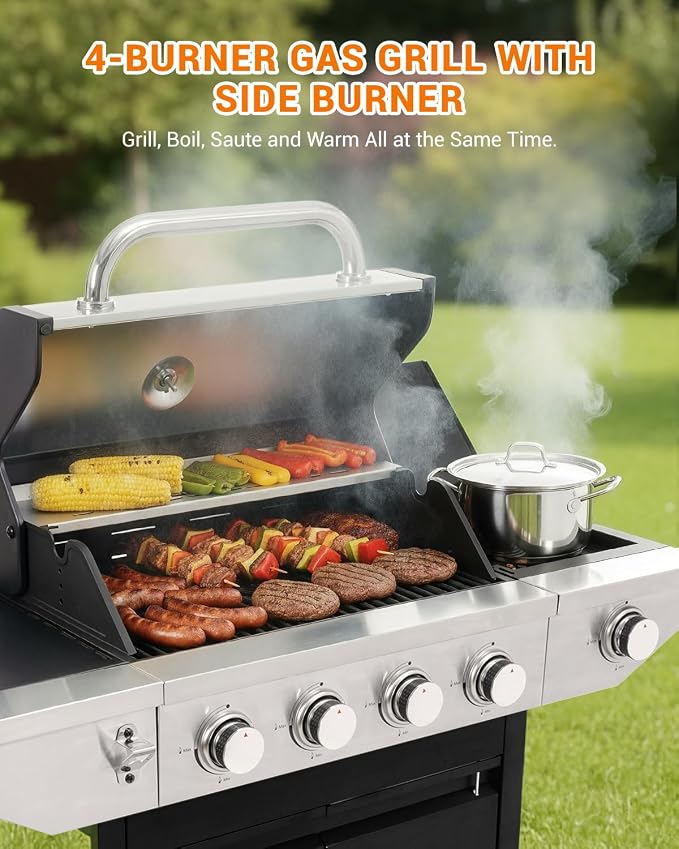 4-Burner Propane Gas BBQ Grill - Image 3