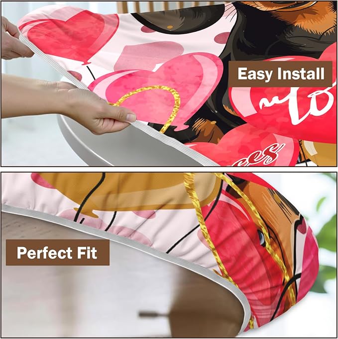 Valentines Day Round Fitted Tablecloth - Image 6