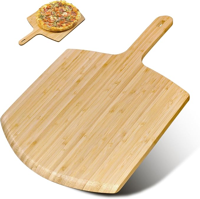 Pizza Peel 12inch Bamboo Pizza Paddle Wooden Pizza Peel Pizza Server by TUOCON