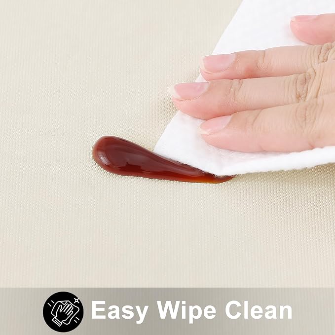Smiry Rectangle Table Cloth 60x102 Inch, Waterproof Wipeable Vinyl Tablecloths - Image 3