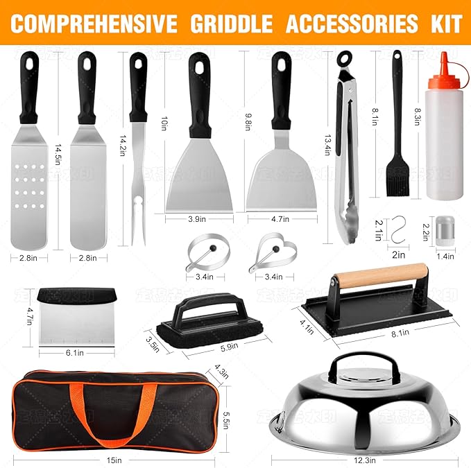 Barbecue Tool Set, 29-Piece Stainless Steel Grilling Kit with Storage Bag