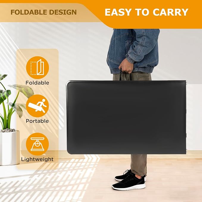 FDW 8FT Folding Table Half Portable Foldable Table Picnic Table - Image 7