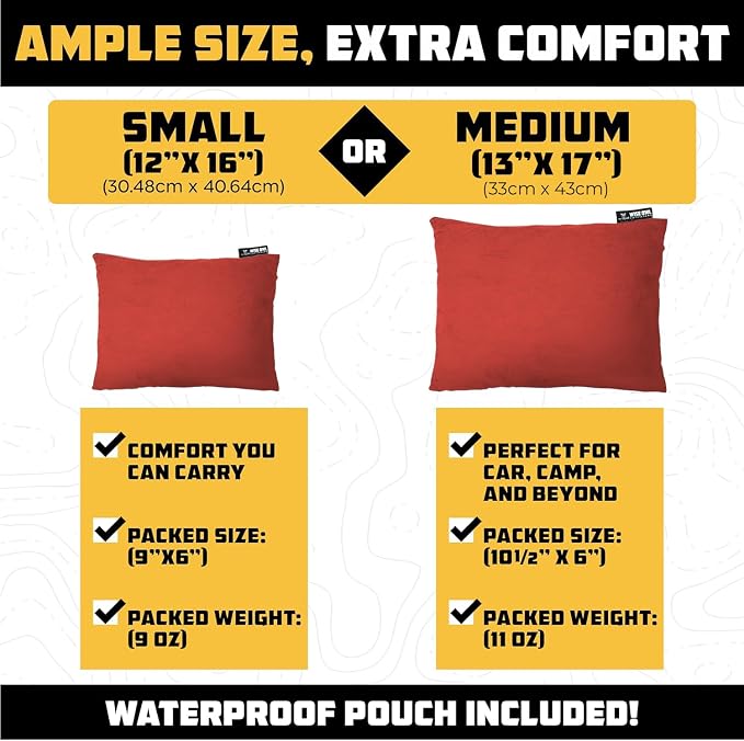 Wise Owl Outfitters Camping Pillow – Memory Foam Travel Pillow - Image 3