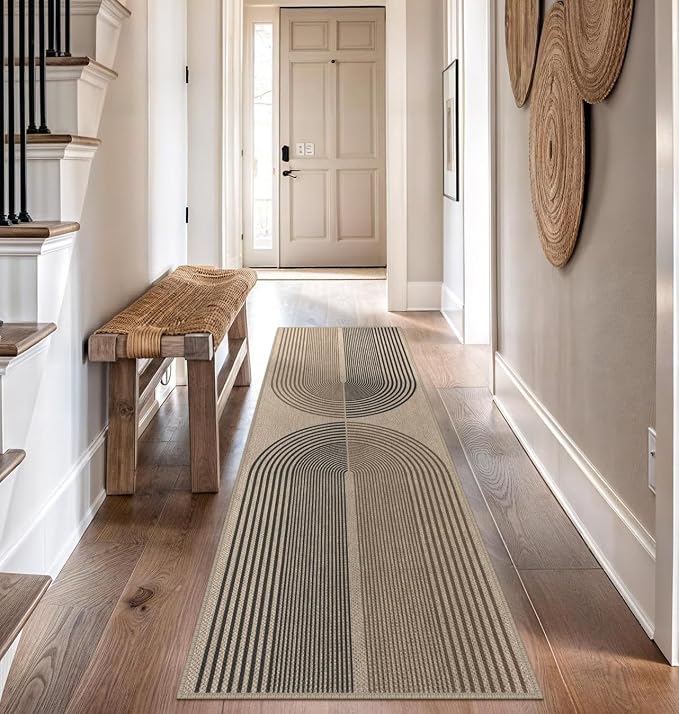 Easy Jute Rainbow Runner Rug, 2.6x8 Washable Rugs Runner - Image 6