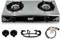 2 Burner Propane Gas Stove, Portable Stainless Steel Camping Stove by Unknown