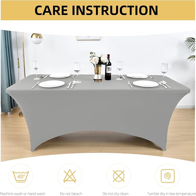112 2-Pack 6ft Spandex Table Covers - Image 6