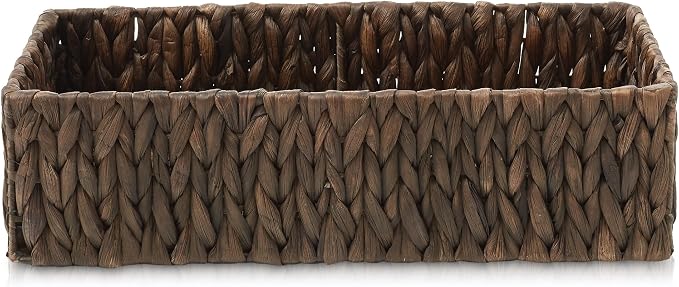 Casafield Set of 2 Bathroom Storage Baskets, Espresso - Image 4