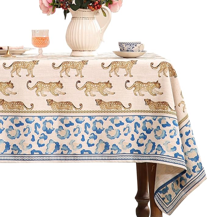 patdrea Designer Vintage Linen Long Table Cloth by Welcometopatdrea