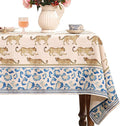 patdrea Designer Vintage Linen Long Table Cloth by Welcometopatdrea