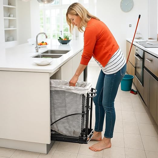 ANASTA Cabinet Trash Can Pull Out Kit, Heavy Duty Under Sink Garbage Can Pull - Image 2