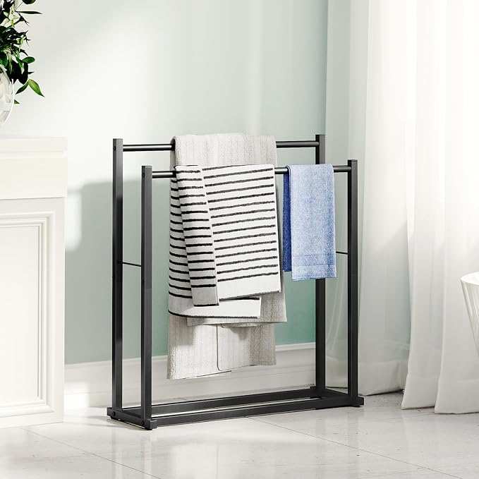 Honiter Towel Racks for Bathroom, 2 Tiers Wider Towel Drying Rack Outdoor - Image 2