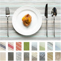 Placemats Set of 12 Vinyl/Plastic Woven Place Mats by Unknown