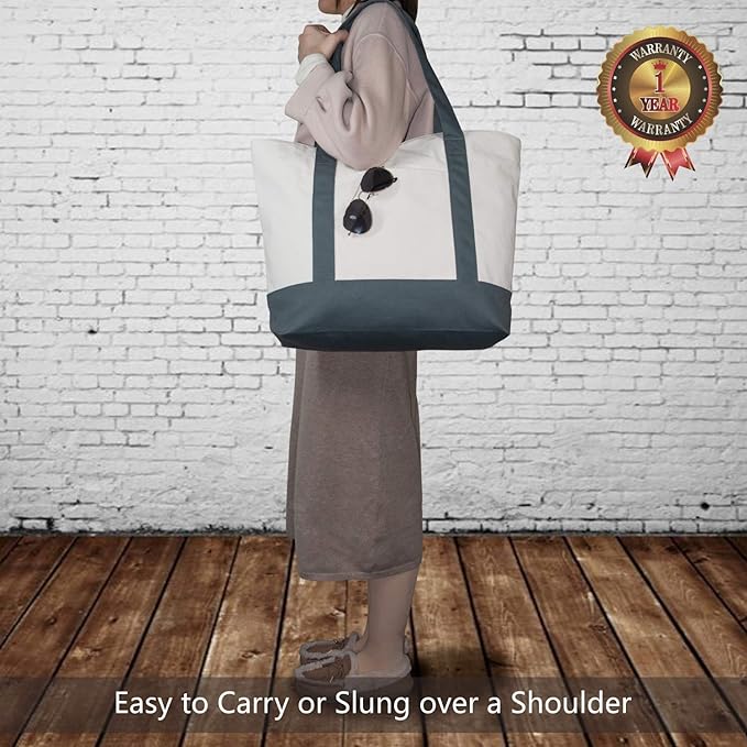 TOPDesign 3-Pack Canvas Tote Bags - Image 2