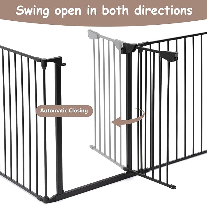 AUXSOUL 196" Extra Wide Baby Gate Metal Safety Playpen - Image 3