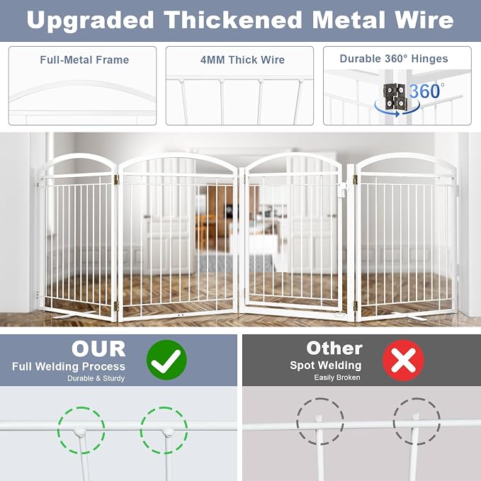 Full Metal Free Standing Dog Gate - Image 3