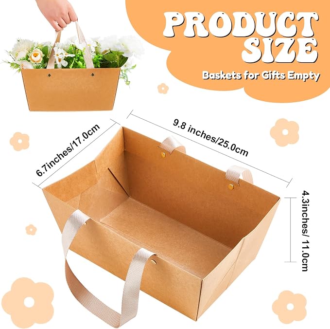Tuanse 30 Pcs Basket for Gift Empty DIY Bulk Gift Basket Kit - Image 2