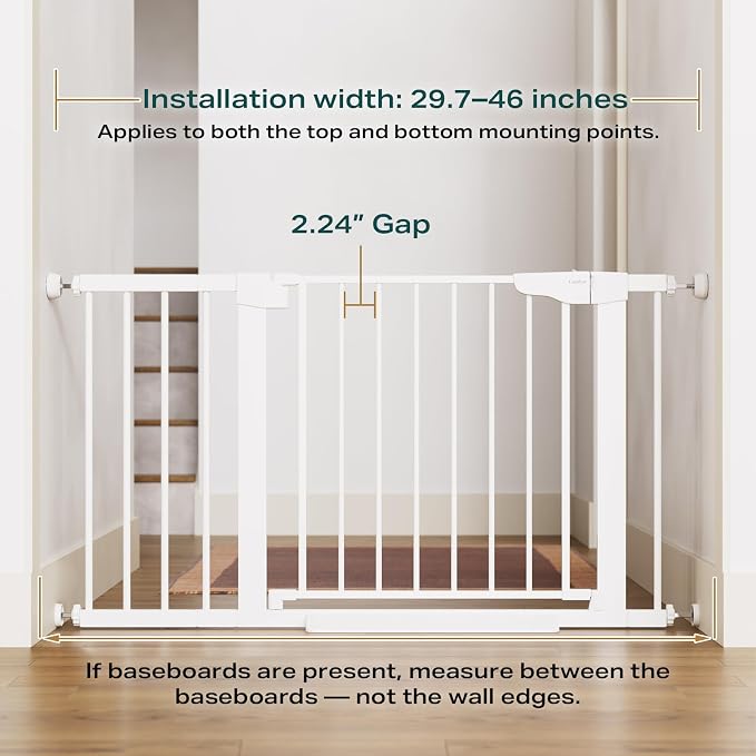 Cumbor 29.7-46" Baby Gate for Stairs, Toddler Safety Essentials for The House - Image 2