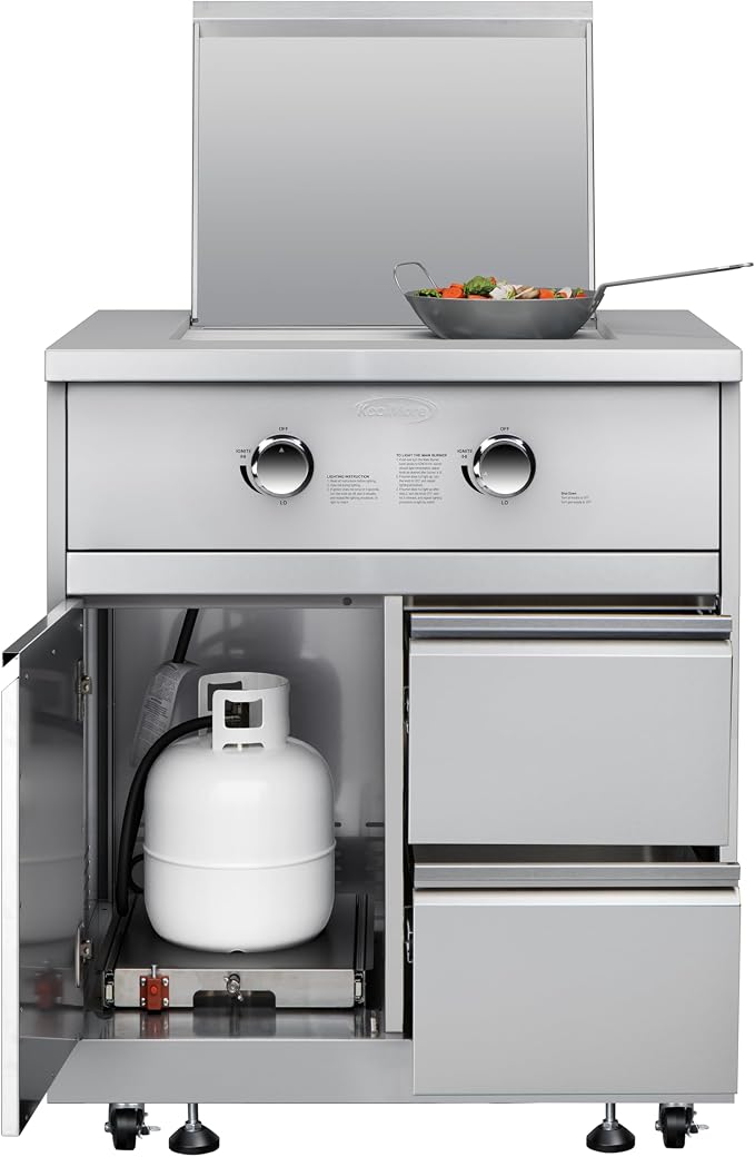 KoolMore 32 in. Outdoor Kitchen Liquid Propane Side Burner - Image 4