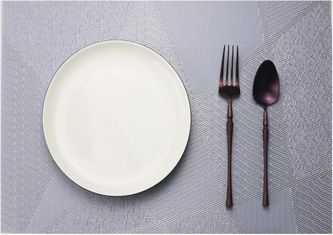 Gugrida Natural Placemats Woven Vinyl Insulation Washable Table Placemats - Image 7