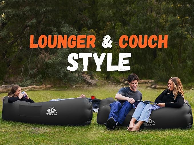 WEKAPO Inflatable Sun Lounger, Air Sofa, Waterproof and Leak-Proof, Picnics and - Image 7