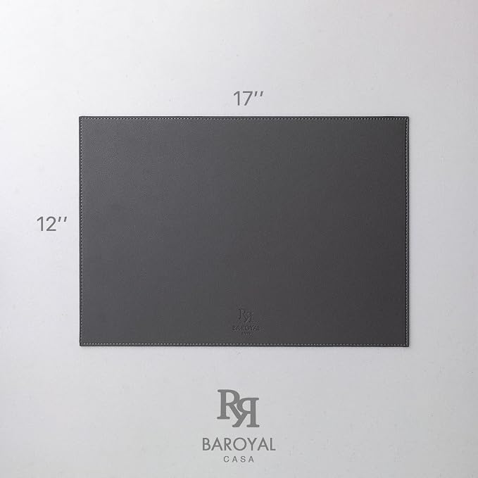 Faux Leather Placemats Set of 4 Vinyl Washable Wipeable Table Mats - Image 7