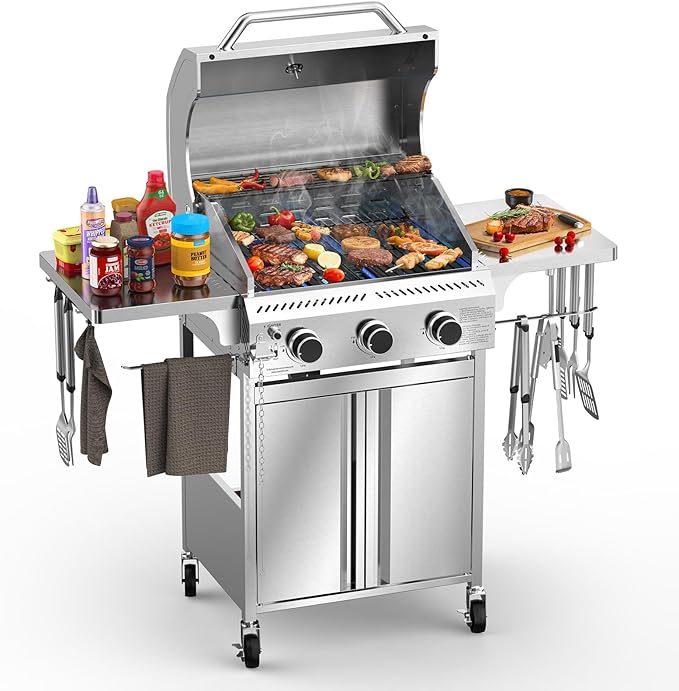 G31 Gas Grill, 3-Burner Gas Grill by Electactic