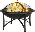 Fire Beauty Fire Pit for Outside Wood Burning, BBQ Grill Steel Fire Bowl by FireBeauty