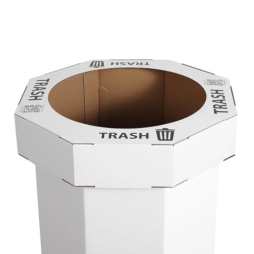 Eyely MPH1300E-SET2 Sal 25-Gallon Disposable Corrugated Cardboard Event Trash - Image 6