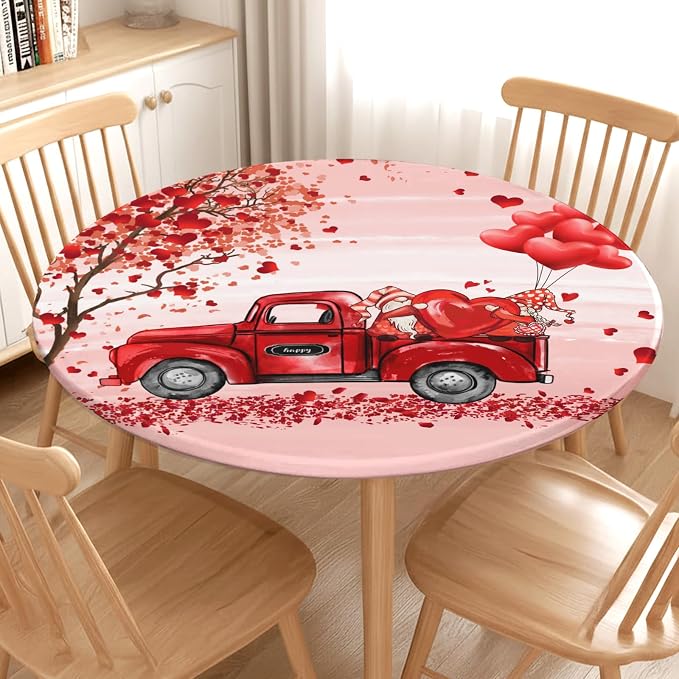 Valentines Day Round Fitted Tablecloth - Image 2