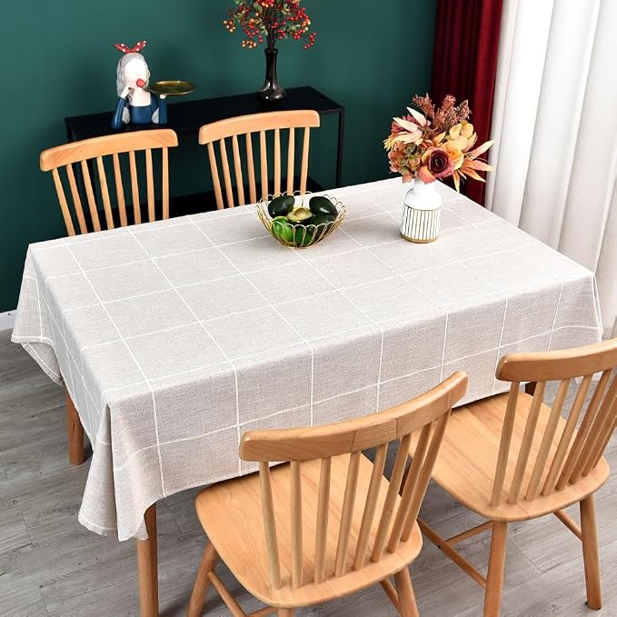 Heavy Duty Cotton Table Cloth for Square Table Farmhouse Vintage Tablecloth - Image 6