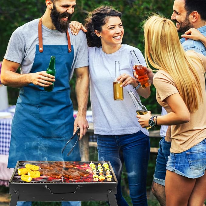 Uten Charcoal Grill, BBQ Grill Folding Portable Lightweight smoker Grill - Image 7