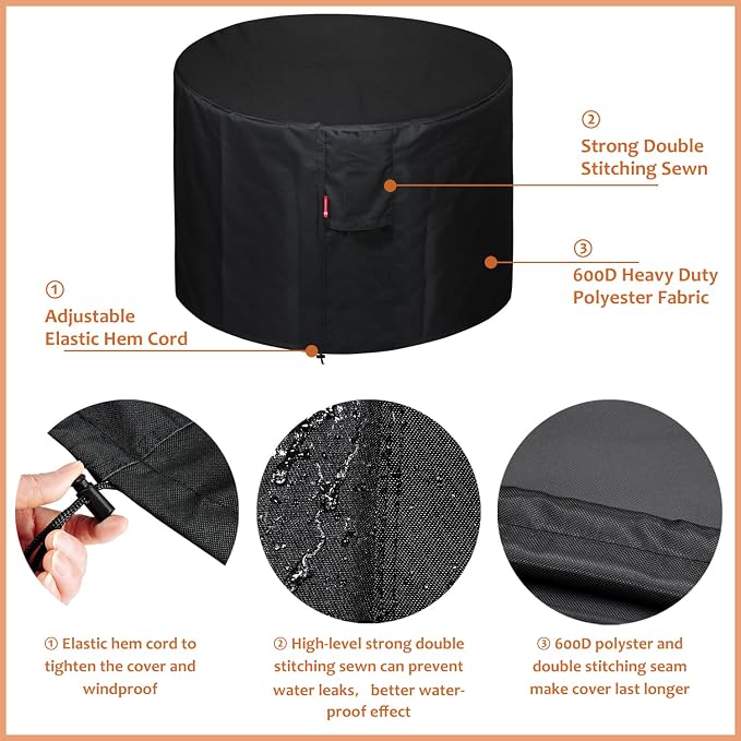 SheeChung Fire Pit Cover Round 33" Dx30 H - Image 4