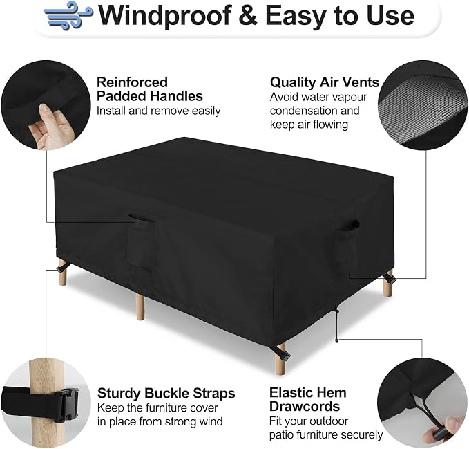 OutdoorLines Outdoor Waterproof Patio Table Furniture Set Covers - Image 5