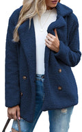Women's Winter Warm Plush Cardigan Fuzzy Fleece Lapel Jacket by Unknown