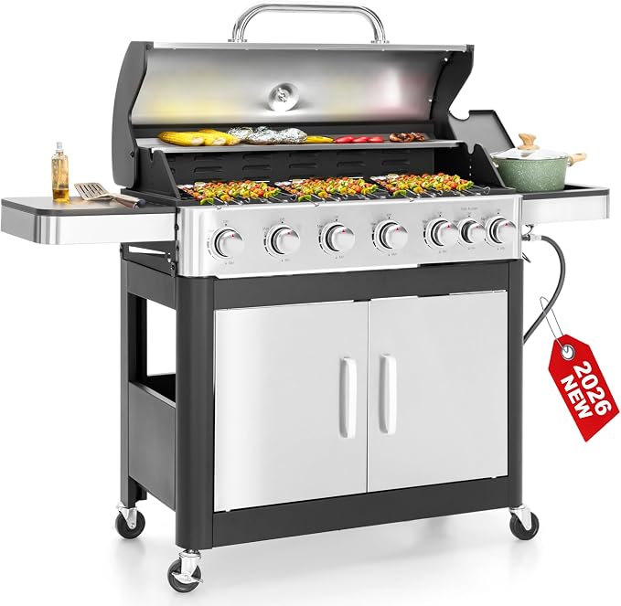 6 Burner Propane Gas BBQ Grill by GREENPARTY