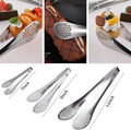 Tongs, Stainless Steel 3-Piece Set in Silver, 7, 9 and 11 Inch
