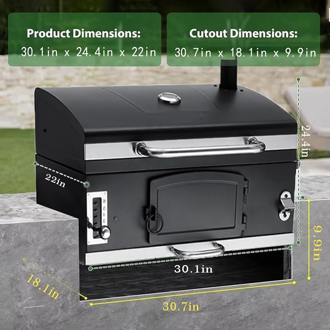 Large Built-in Barbecue Grills, Charcoal BBQ Grills - Image 3