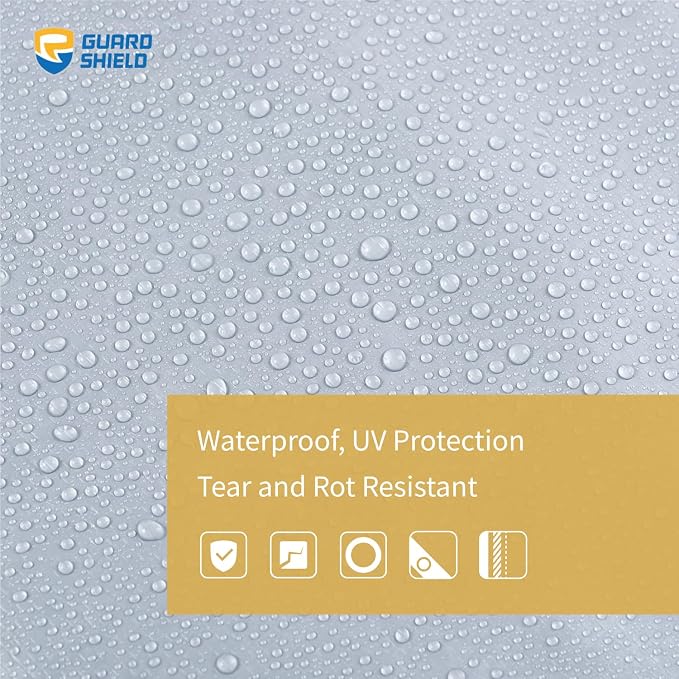 GUARD SHIELD Silver Tarp Waterproof 6x8 Feet Medium Duty All Purpose Poly Tarps - Image 3