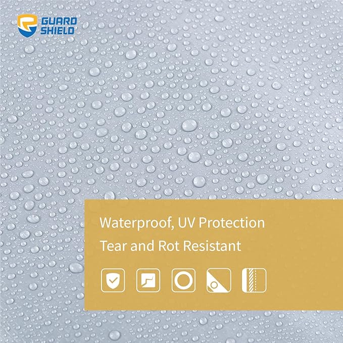 GUARD SHIELD Silver Tarp Waterproof 16x16 Feet Medium Duty All Purpose Poly - Image 3