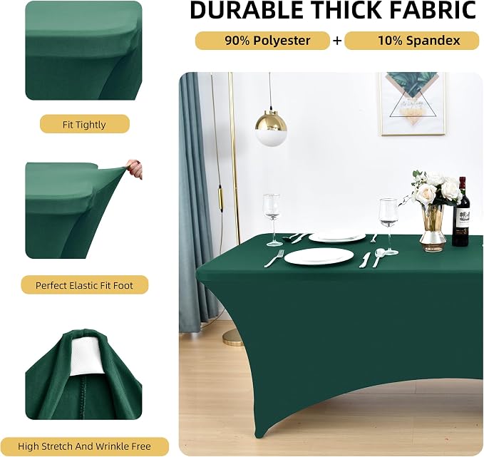 2-Pack 4ft Spandex Table Covers - Image 2