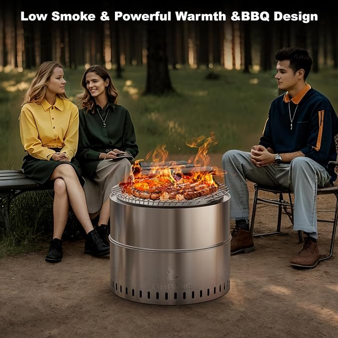 19 inch Stainless Steel Smokeless Fire Pit - Image 2